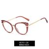 95701 perforado nuevo marco artesanal gafas de luz anti-azul gafas de protección ocular de patilla de resorte gafas lisas se pueden equipar con gafas para miopía