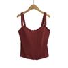 6109-25 Corsé busto francés desmontable con tirantes espina de pescado camisola modeladora de cintura para mujer