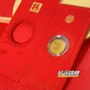Pegatina para Teléfono Móvil de Oro Puro 999 Paquete Rojo Conteniendo Dios de la Riqueza Dorado Gato de la Suerte Cosas Buenas Suceden Regalo al por Mayor