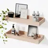 Estante de Pared de Madera Maciza Tabla de Madera para Cocina Estante de Pared de una Palabra Almacenamiento Estante de Almacenamiento de Pared para Sala de Estar Comedor Personalizado