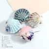 Cuentas sueltas de cerámica de animales marinos, concha, caracola, estrella de mar, cuentas para ensartar, accesorios para manualidades, agujero recto, accesorios de ropa hechos a mano, cuentas de porcelana