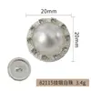 Botón Redondo Hecho a Mano con Incrustaciones de Perlas y Tachuelas de Diamante de Aleación de Zinc, Botón Decorativo Estilo Chanel para Abrigos y Cheongsams, Botón Metálico con Tachuelas de Diamante