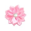 Gran oferta de diadema de 4 cm con flor de loto puntiaguda y perla adhesiva cosida a mano para niños, accesorios para el cabello en 23 colores