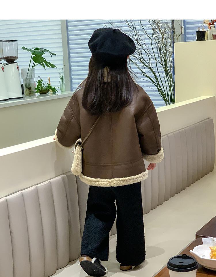 女童加绒皮衣2023秋冬详情图23