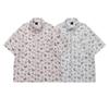 Camisa de Manga Corta Floral con Borlas de Mariposa para Celebridad en Vivo de TikTok Hombres y Mujeres Holgada Moda Tendencia