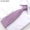 Corbata de vestir a rayas para hombre, de 8 cm, fácil de poner y quitar, para entrevistas de trabajo coreanas, profesional, con cremallera.