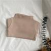 Camiseta Básica de Cachemir Grueso con Cuello Mock-High para Niños GL-kids Otoño e Invierno Coreano, Camiseta de Manga Larga Todo Fósforo para Hombres y Mujeres