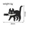 Chaveiro de aço inoxidável com pingente de gato de desenho animado para colar, pingente fofo, joia de personalidade