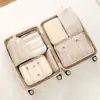 Set de siete piezas de twill para viaje con bolsas de cordón de almacenamiento para organizar equipaje y ropa, al por mayor
