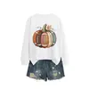 Amazon eBay sitio independiente moda divertida para mujer nuevo rugby calabaza hoja de arce otoño e invierno sudadera camisa de comercio exterior
