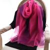 Bufanda de Seda y Lana con Degradado de Color de Hangzhou Bufanda Cálida Versátil para el Cuello Bufanda de Seda de Morera para Primavera y Otoño Corbata de Cinta Tie-Dye