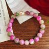 Pulseira Romântica de Quartzo Jade Colorido com Pérola Natural Barroca para Mulheres