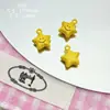 Pendente Colorido de Liga Metálica com Rosto Sorridente de Estrela Tinta Spray Dopamina DIY Acessórios de Joias Feitos à Mão Pulseira Corrente de Celular Material