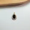 Acessórios para Joias DIY Banhado a Cobre Cor Dourada Alta Retenção de Cor Zircônia Microcravejada Pendente de Gota de Oito Cores Brincos Pingente de Brincos