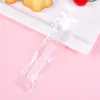 Cuchara de Plástico Desechable Empaquetada Individualmente Tenedor para Pastel Comercial Tenedor para Fruta Cuchara Integrada Recogedor de Fruta Cuchara para Helado