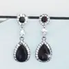 Pendientes de gota de agua brillantes de cristal de moda europea y americana, pendientes de gota de agua Joker para mujer, joyería al por mayor