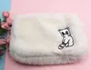 Nueva Bolsa de Maquillaje de Peluche Simple Linda ins Nubes Oso Sonriente Bolsa de Lavado de Manos Bolsa de Almacenamiento de Maquillaje