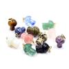Suministro transfronterizo entre Europa y Estados Unidos de collar colgante de hongo de piedra natural, colgante de hongo tridimensional, joyería de ágata de cristal al por mayor