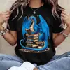 Camiseta de Cita de Lectura Camiseta con Patrón de Flor y Libro Hombres Mujeres Moda Divertida Camiseta Casual de Calle