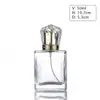 Botella de Perfume de Vidrio Embotellada 50ml Gran Capacidad Cosmética Portátil Botella Vacía Botella de Repuesto Spray Pressor Frasco de Viaje