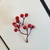 Atacado de fabricante transfronteiriço de frutas vermelhas artificiais, frutos de azevinho da sorte, decorações festivas de Natal e Ano Novo para casa