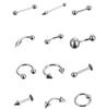 Moda europeia e americana anel de nariz de aço inoxidável cor aço anel de nariz aço titânio anel labial anel de sobrancelha anel de mamilo anel feminino piercing corporal