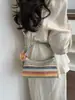 Bolso Tejido de Bloques de Color de Moda de Este Año, Bolso Cruzado para Mujer, Nuevo Estilo 2026, Bolso Cruzado Versátil a la Moda, Bolso Pequeño