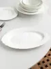 Pedidos de Fábrica: Tigelas e Pratos de Cerâmica de Luxo com Relevo Estilo Francês para Sobremesa e Salada