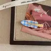 Presilha de Cabelo Sem Costura Estilo Americano Emijay, Mesmo Estilo, com Pedrarias Florais e Xadrez, para Franja e Mechas Laterais