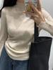 Nuevo Suéter de Punto Fino de Manga Larga con Cuello de Media Tortuga para Mujer, Temporada Primavera y Otoño 2025, Suéter Básico Suave y Sedoso de Alta Calidad