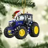 Adornos Navideños Camionero Decoración Navideña Colgante Acrílico Plano Amantes de los Autos Colgante para Fiesta de Navidad
