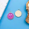 Mixto 30 flor de aleación de aceite púrpura amor pequeño colgante aretes hechos a mano pulsera accesorios de joyería diy venta al por mayor