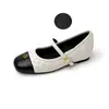 Zapatos Mary Jane Cuadrados Acolchados de Flor de Camelia que Aumentan la Altura 5 cm para Mujer, Nuevos Zapatos de Correa Única Color-Bloque Estilo Francés 2025