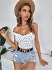 Nuevo Top Camisola Floral de Cuello en V Estilo Europeo y Americano 2025