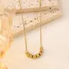 Collar de Acero de Titanio de Nuevo Estilo para Mujer, Resistente a la Decoloración, Chapado en Oro de 18 Quilates, Gama Alta, Lujo Ligero, Nicho, Cadena Versátil para Clavícula