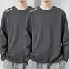 Camiseta de manga larga para hombre, nueva colección primavera/otoño 2026, capa base elástica, top de cuello redondo, versátil y moderno