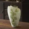 Jarrón de Cerámica Rústica, Jarrón para Flores Secas, Maceta de Barro, Jarrón de Cerámica Estilo Wabi-Sabi, Maceta de Cerámica Rugosa, Jarrón Decorativo Vintage