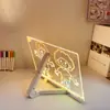 Placa de desenho acrílica transparente apagável DIY transfronteiriça com luz LED, quadro de mensagens, quadro de escrita, brinquedo de desenho