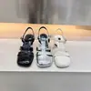 ¡En stock, se envía al instante! Zapatos de Mujer Estilo Europeo con Tacones Gruesos Altos, Hebilla de Moda, Zapatos de Jaula de Cerdo Tejidos Calados, Sandalias Romanas para Mujer
