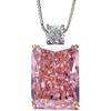 Collar con colgante de perfume de diamantes rosas Seiko de alta gama con incrustaciones de flor de hielo y diamantes amarillos Ledean para mujer