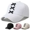 Gorra de Béisbol con Lazo para Mujer, Nuevo Estilo de Verano, Visera Rígida, Versión Coreana, Adelgazante del Rostro, Versátil, Sombrero de Protección Solar