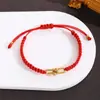 Pulseira Cruzada Europeia e Americana de Aço Inoxidável Ferradura Nó Plano Tecido à Mão Pulseira Simples Ajustável Joias Masculinas e Femininas Atacado