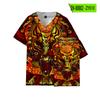 Camiseta informal fina con estampado 3D de Fox Fantasy Art, marca de moda de verano, cuello en V, manga corta, traje de béisbol, suministro transfronterizo