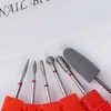 6 cabezales para pulir uñas aptos para tratamiento de uñas frontales de diamante en espiral larga, herramientas de pulido de silicona