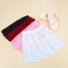 Saia Meia-Calça de Treinamento de Dança Infantil Verão Saia de Chiffon para Menina Ballet Vestido de Apresentação Infantil de Renda Avental