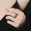 Anillo Ruyi retro con patrón hueco para hombres y mujeres mismo estilo artesanía envejecida imitación Rojo del Sur personalidad temperamento joyería de moda