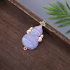 Novo Brocado de Canto Estilo Chinês Abóbora e Cavalo da Fortuna Bordado Dupla Face Pulseira DIY Feita à Mão Pingente Acessórios Pequenos Enfeites Pendurados Atacado