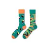 Calcetines de Moda Originales Asimétricos Estilo AB para Mujer Calcetines de Algodón de Verano Zhejiang Arte de Dibujos Animados Personalizado Calcetines de Algodón de Tubo Medio para Hombres y Mujeres