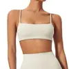 Top de yoga fino de tirantes de secado rápido hecho a medida para mujer, sexy sin espalda, sujetador deportivo con sensación de piel, top base para fitness