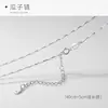 Collar Versátil de Plata Pura, Cadena para Clavícula, Cadena Lisa Sin Colgante, Accesorio de Repuesto, Nueva Cadena de Hueso de Serpiente, Cadena Lisa